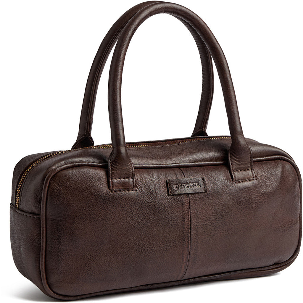 DEPECHE Boxy leather crossover bag Cross over 106 Coffee