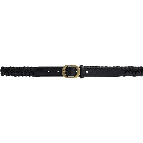 DEPECHE Braided belt Belt 154 Black/Brass