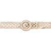 DEPECHE Braided waist belt in nice leather quality Belt 202 Vanilla