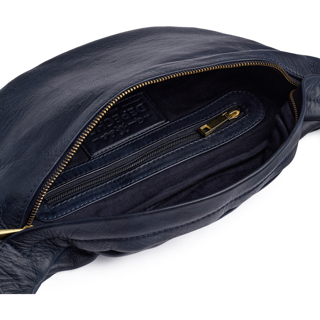 DEPECHE Bumbag in a buttery soft leather quality Bumbag 285 Midnight Blue