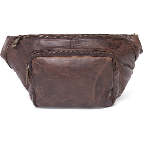DEPECHE Classic must-have leather bumbag Bumbag 068 Winter brown