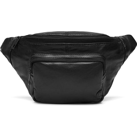 DEPECHE Classic must-have leather bumbag Bumbag 226 Black / Black