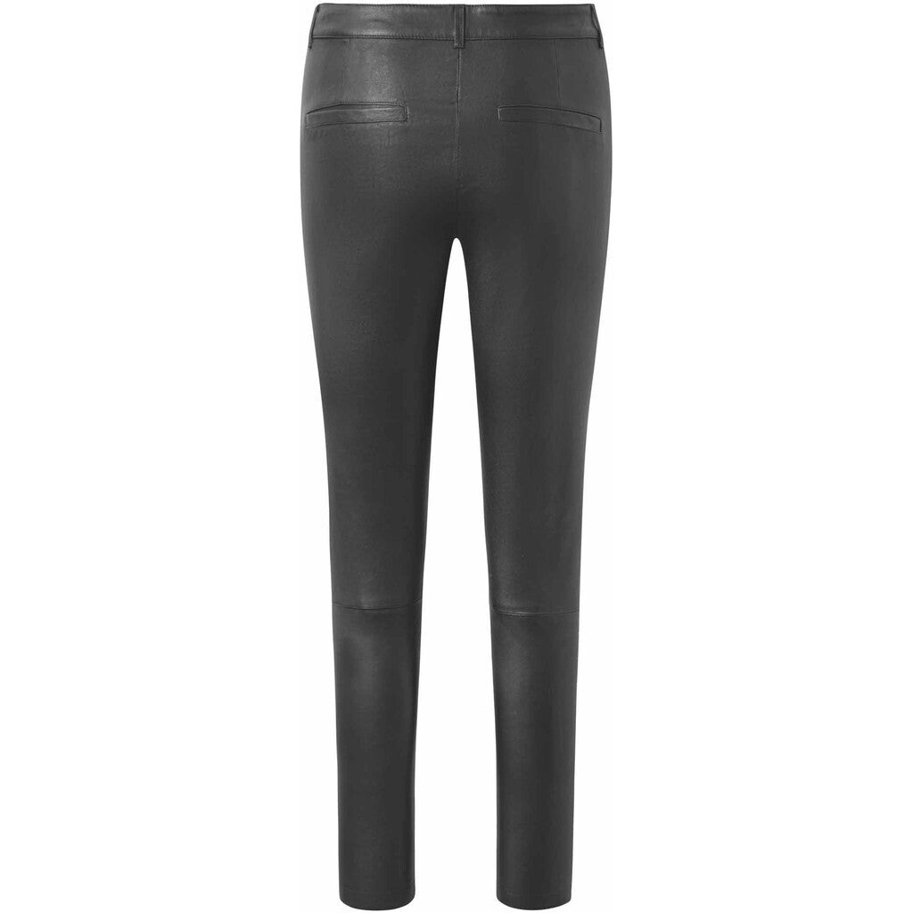 Depeche leather wear Caroline RW chino stretch leather pant Pants 129 Dark grey