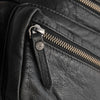 DEPECHE Classic bumbag in soft washed leather Bumbag 099 Black (Nero)