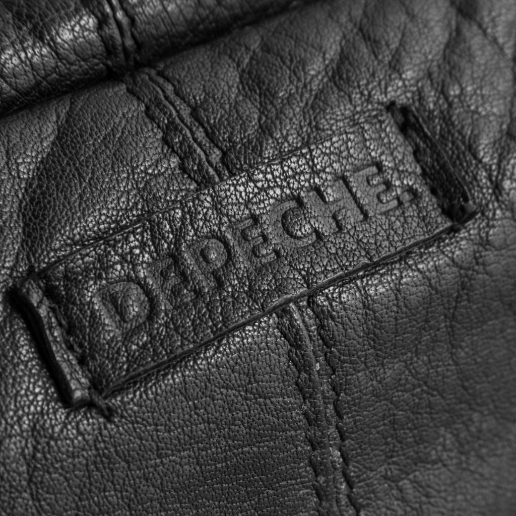 DEPECHE Classic bumbag in soft washed leather Bumbag 099 Black (Nero)