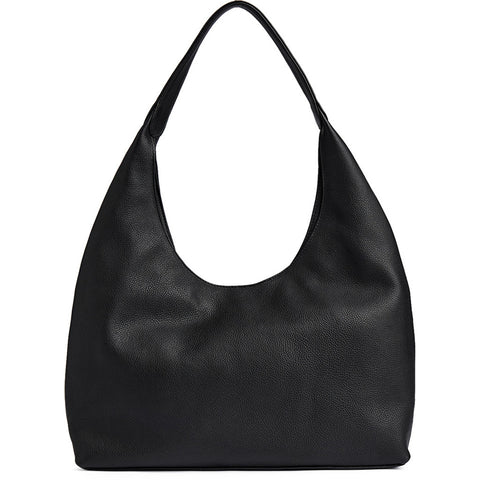 DEPECHE Classic calf leather shoulder bag Shoulderbag / Handbag 099 Black