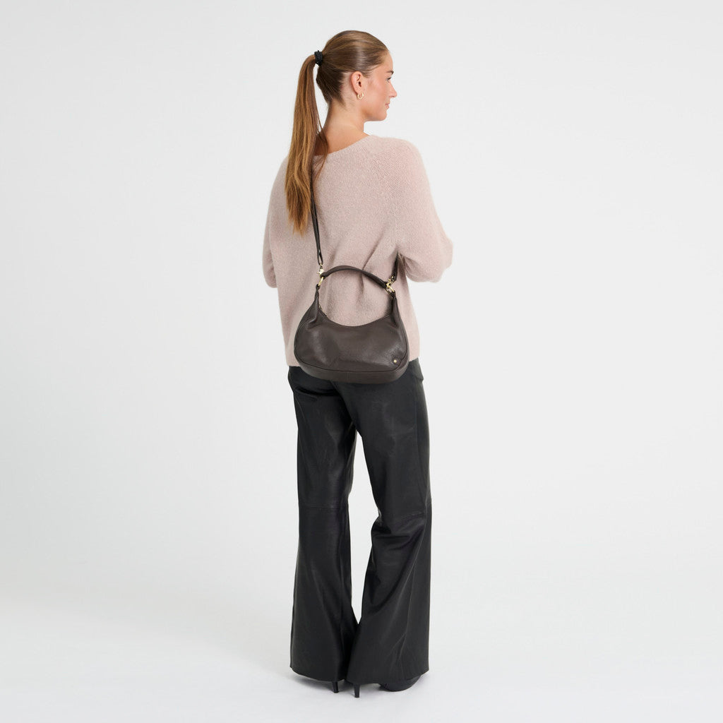 DEPECHE Classic calf leather shoulder bag Shoulderbag / Handbag 033 Mocca