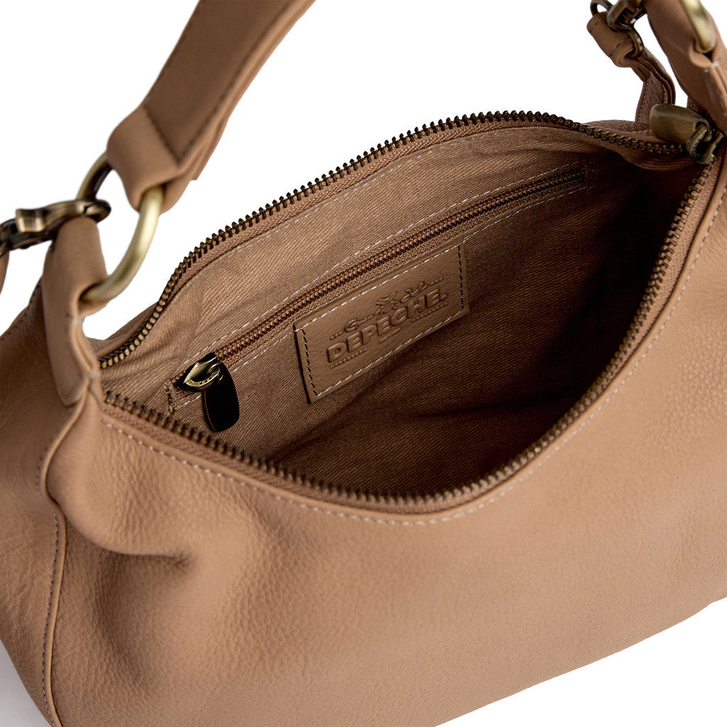 DEPECHE Classic calf leather shoulder bag Shoulderbag / Handbag 156 Camel