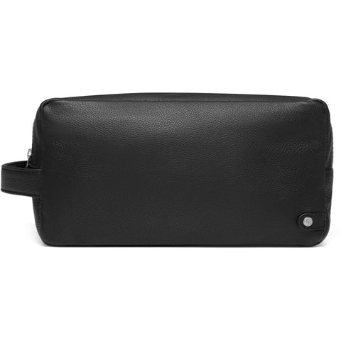 DEPECHE Classic cosmetic bag in soft leater Accessories 226 Black/Black