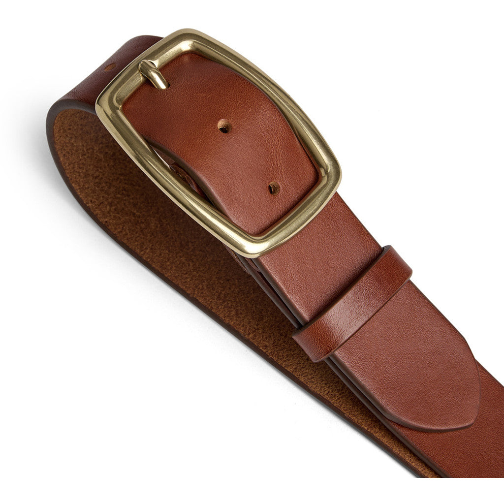 DEPECHE Classic leather jeans belt Belts 014 Cognac