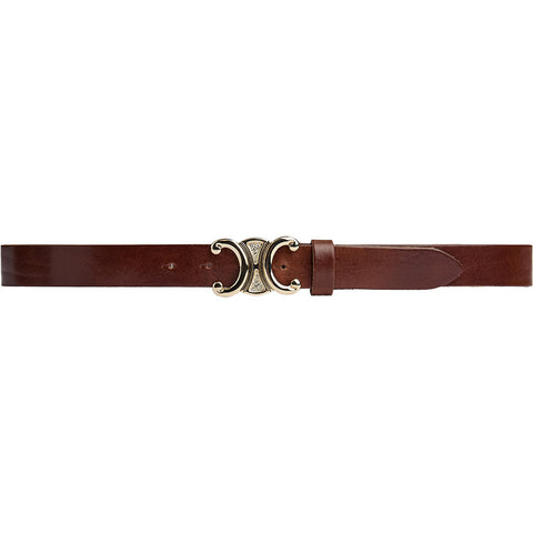 DEPECHE Classic leather jeans belt Belts 161 Dark brown