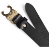 DEPECHE Classic leather jeans belt Belt 190 Black/Gold