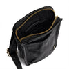 DEPECHE Classic leather mobile bag with crossbody strap Mobilebag 099 Black