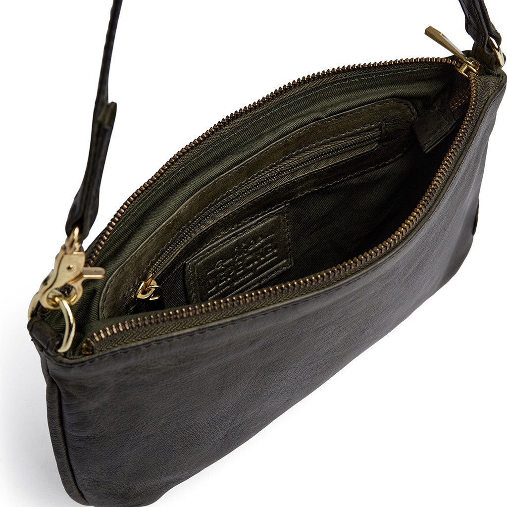 DEPECHE Classic leather shoulderbag Shoulderbag / Handbag 049 Army Green