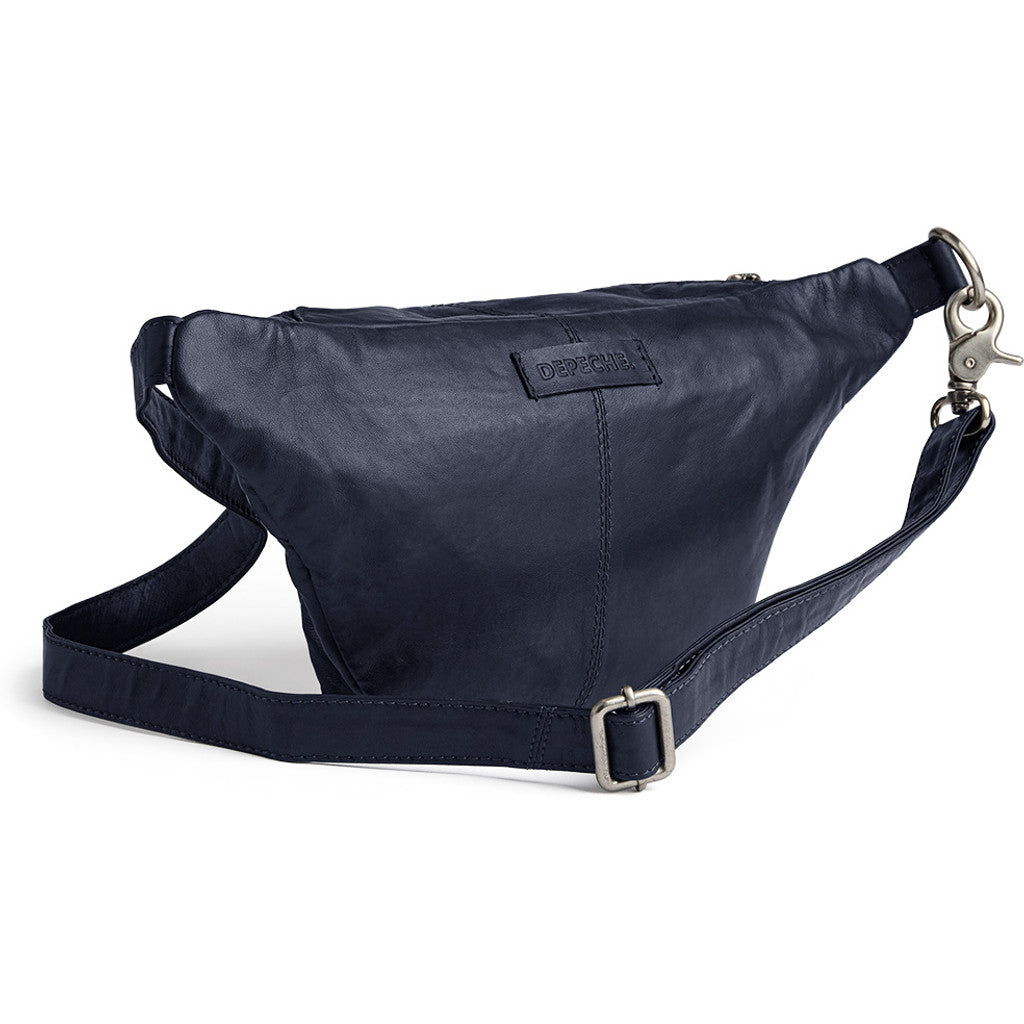 DEPECHE Classic must-have leather bumbag Bumbag 178 Navy
