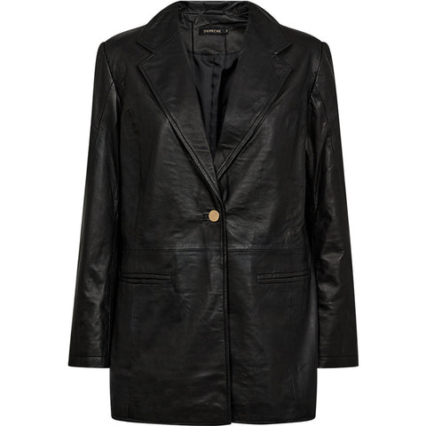 Depeche leather wear Classy Kenya leather blazer Blazer 099 Black (Nero)