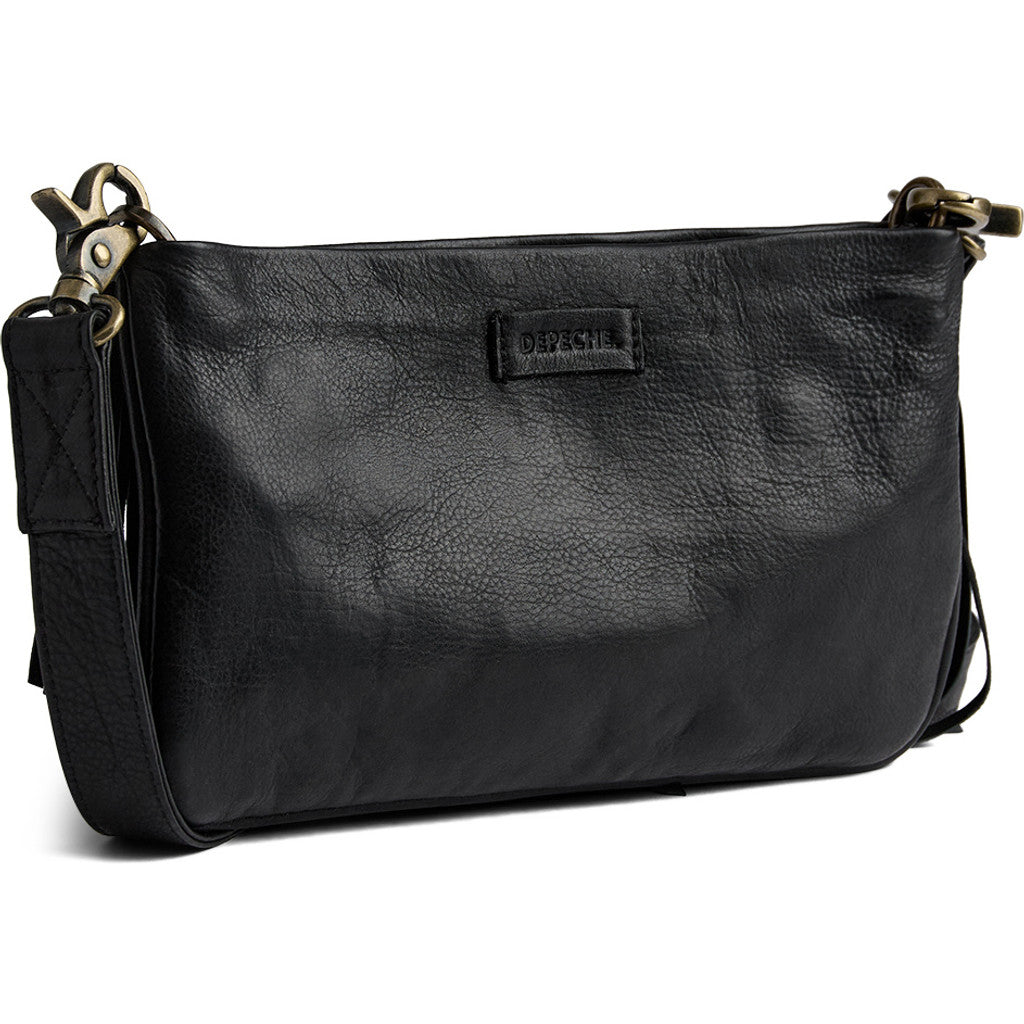 DEPECHE Clutch with fringes Clutch 099 Black (Nero)