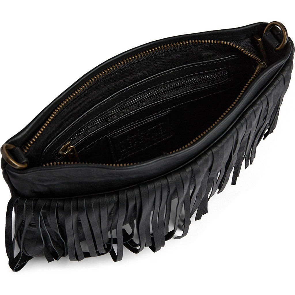 DEPECHE Clutch with fringes Clutch 099 Black (Nero)