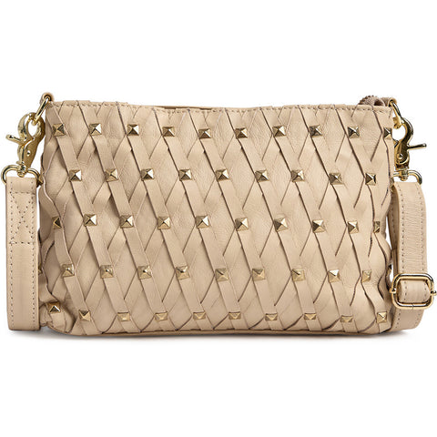 DEPECHE Clutch with studs Clutch 202 Vanilla