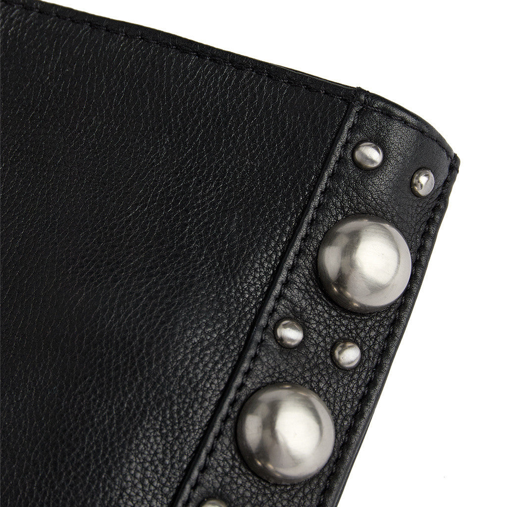 DEPECHE Clutch with studs Clutch 099 Black (Nero)