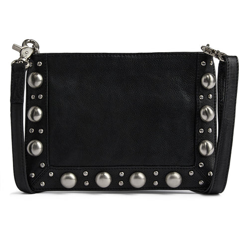 DEPECHE Clutch with studs Clutch 099 Black (Nero)