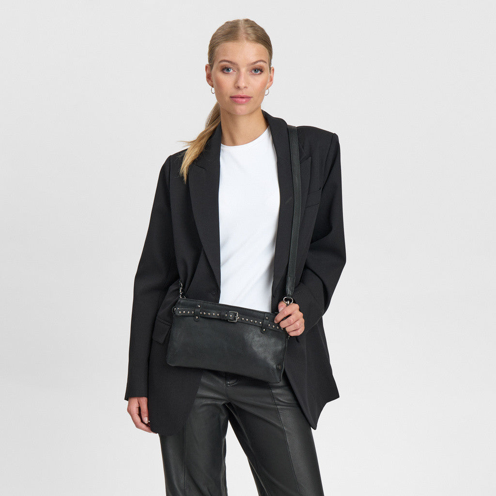 DEPECHE Clutch with studs Clutch 099 Black (Nero)