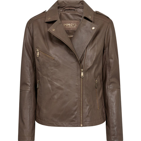 Depeche leather wear Cool Noora biker leather jacket Jackets 168 Latte