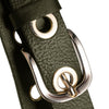 DEPECHE Cool jeans leather belt decorated with large eyelets Belts 049 Army Green