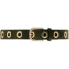 DEPECHE Cool jeans leather belt decorated with large eyelets Belts 049 Army Green