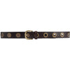 DEPECHE Cool jeans leather belt decorated with large eyelets Belts 161 Dark brown