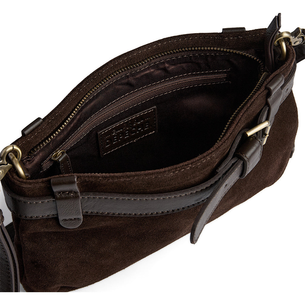 DEPECHE Cool suede clutch Clutch 008 Chocolate