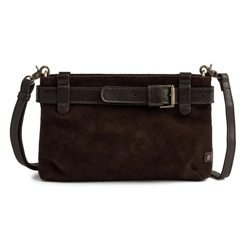 DEPECHE Cool suede clutch Clutch 008 Chocolate