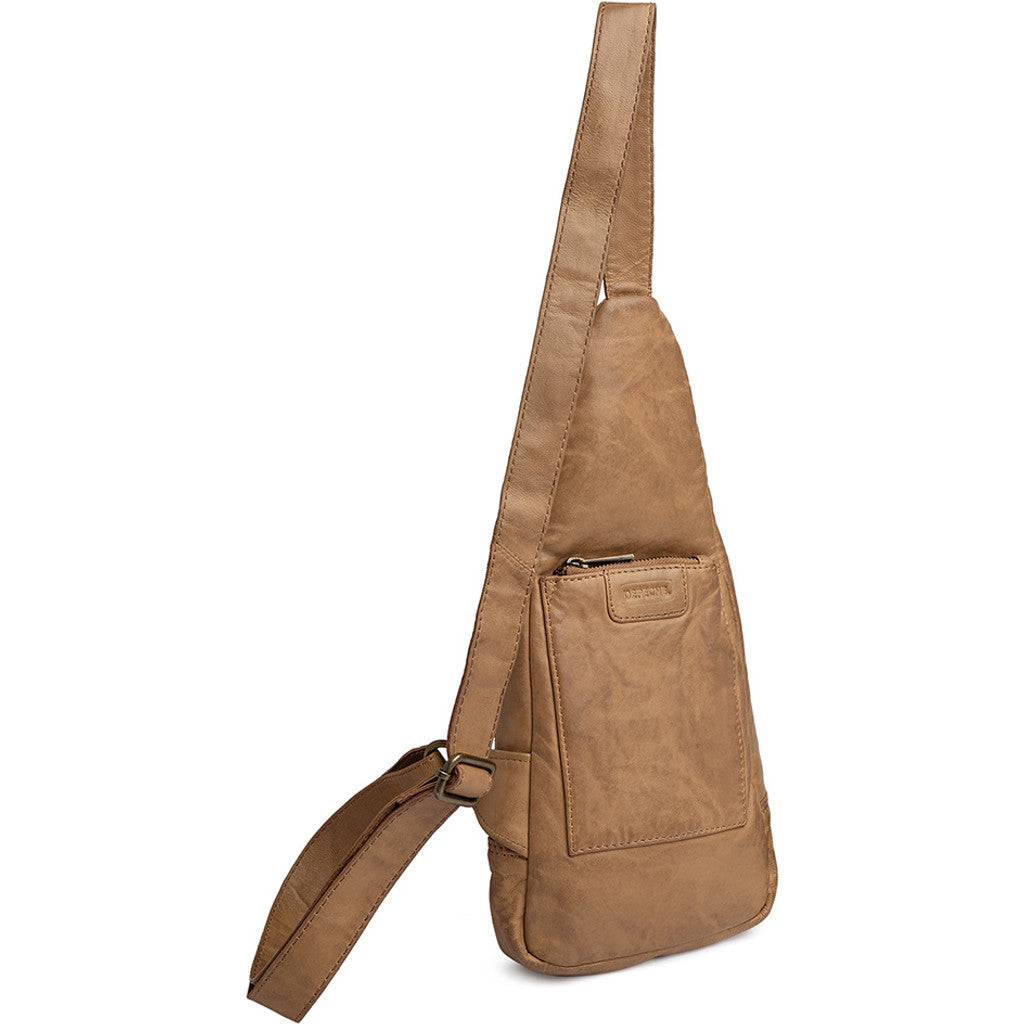 DEPECHE Cool unique bumbag in soft leather Bumbag 156 Camel