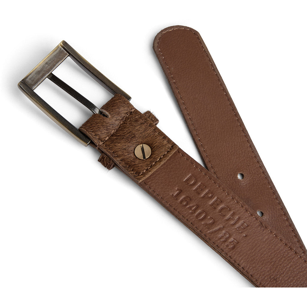 DEPECHE Cow belt Belts 184 Walnut
