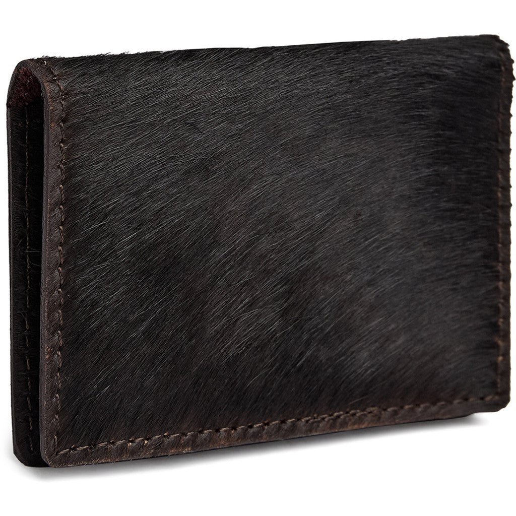 DEPECHE Cow hair-on credit card holder Accessories 161 Dark brown