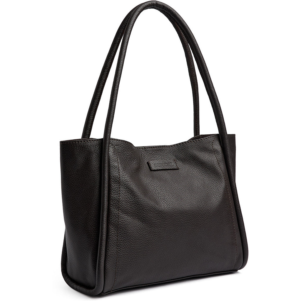 DEPECHE Cow leather shoulder bag with tube straps Shoulderbag / Handbag 161 Dark brown