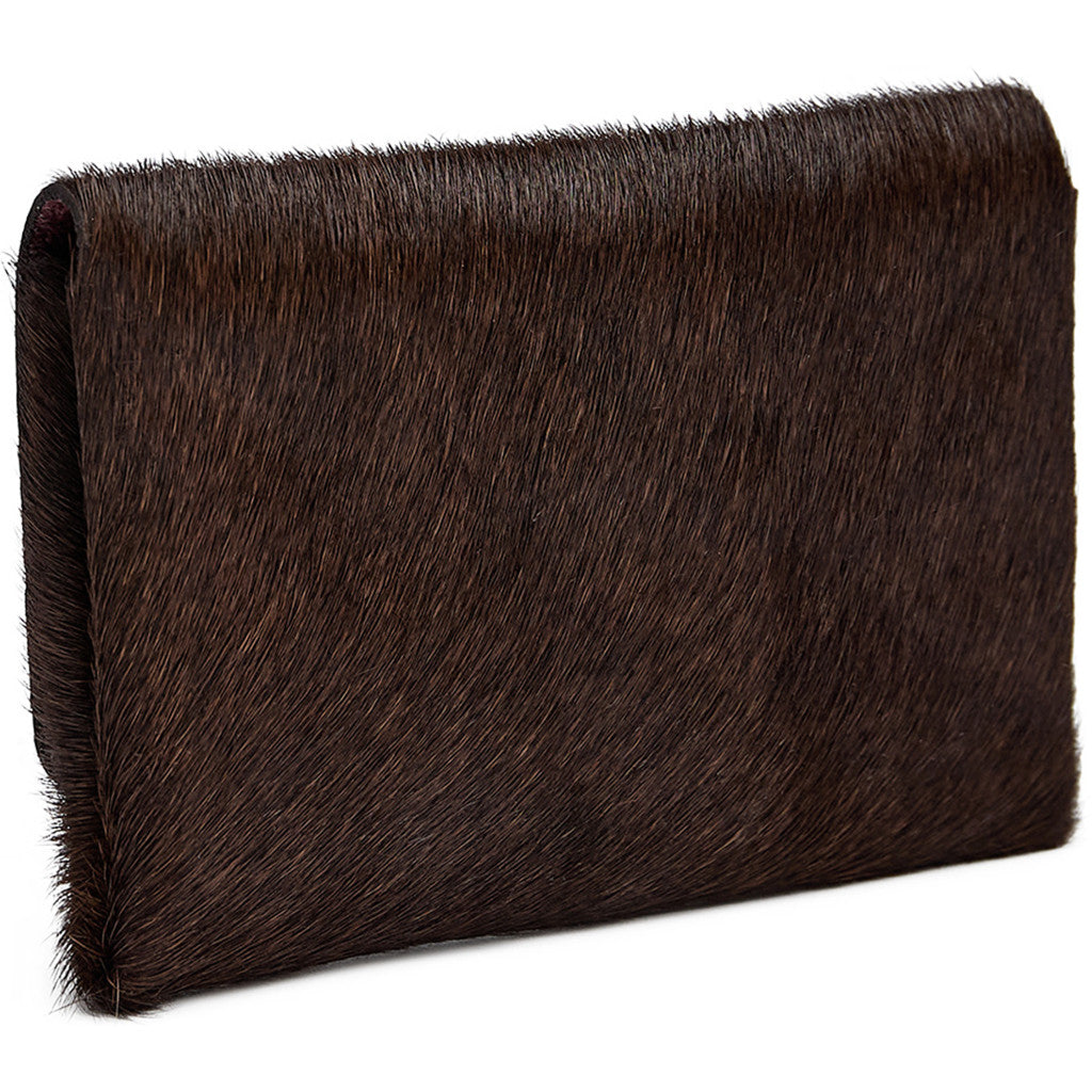 DEPECHE Cow hair-on credit card holder Accessories 161 Dark brown
