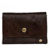 DEPECHE Cow hair-on credit card holder Accessories 161 Dark brown