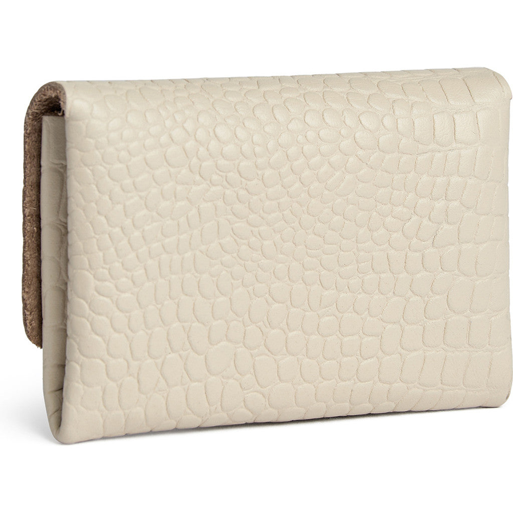 DEPECHE Croco embossed leather card holder Purse / Credit card holder 325 Sand Croco