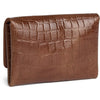 DEPECHE Croco embossed leather card holder Purse / Credit card holder 326 Cognac Croco