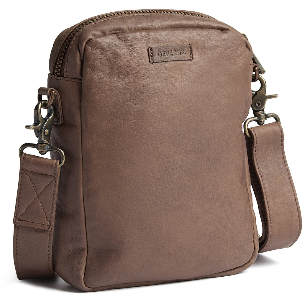 DEPECHE Crossover bag in strong and nice leather quality Crossover 250 Dark Taupe