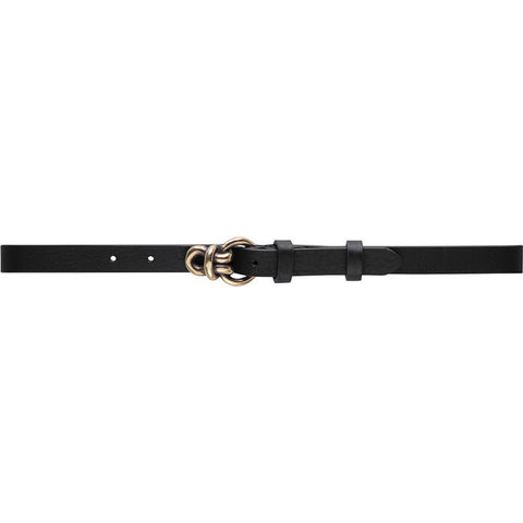 Braided waist belt in nice leather quality / 16062 - Vanilla