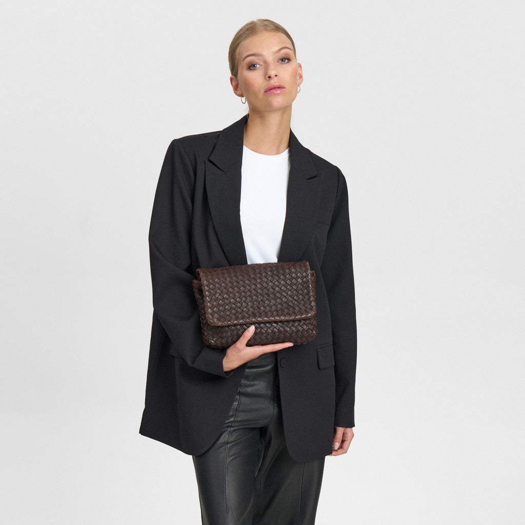 DEPECHE Elegant crossover Clutch 161 Dark brown