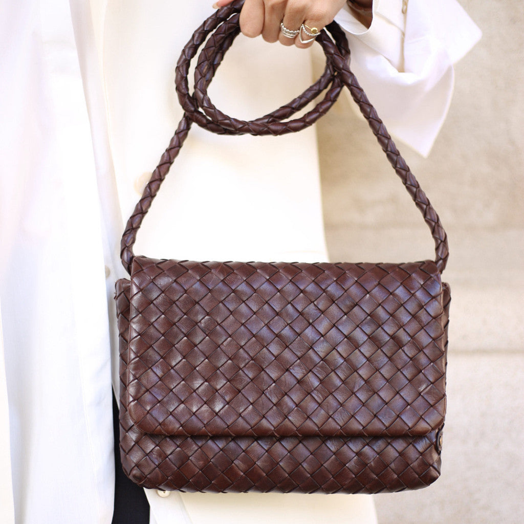 DEPECHE Elegant crossover Clutch 161 Dark brown