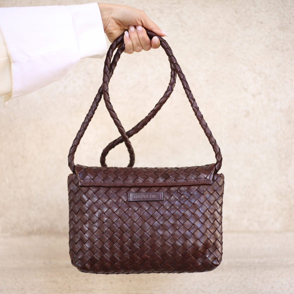 DEPECHE Elegant crossover Clutch 161 Dark brown