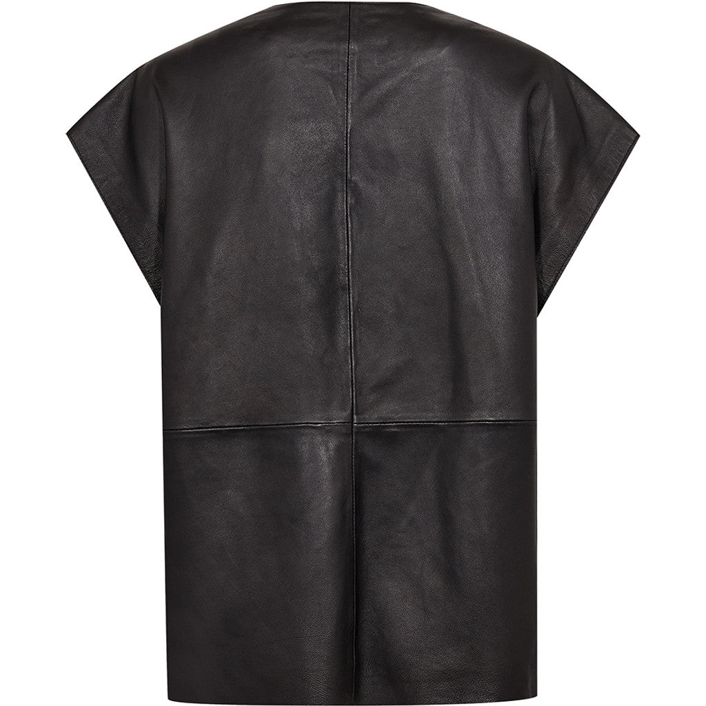 Depeche leather wear Eliza leather vest Vest 099 Black