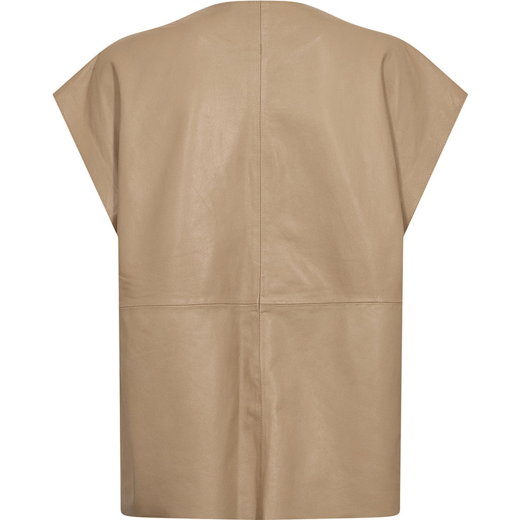 Depeche leather wear Eliza leather vest Vest 177 Cream