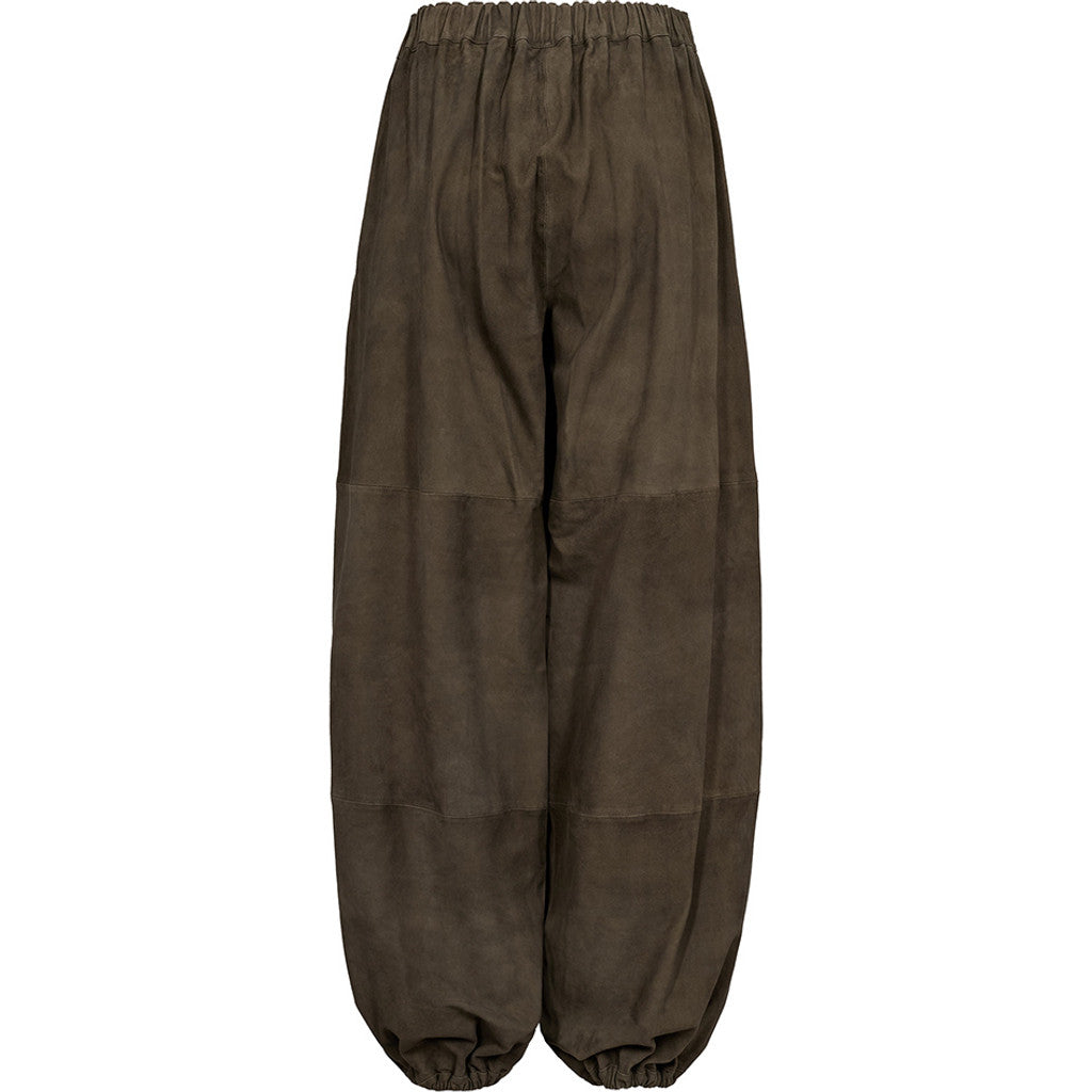 Depeche leather wear Ella balloon pants in soft suede Pants 054 Khaki