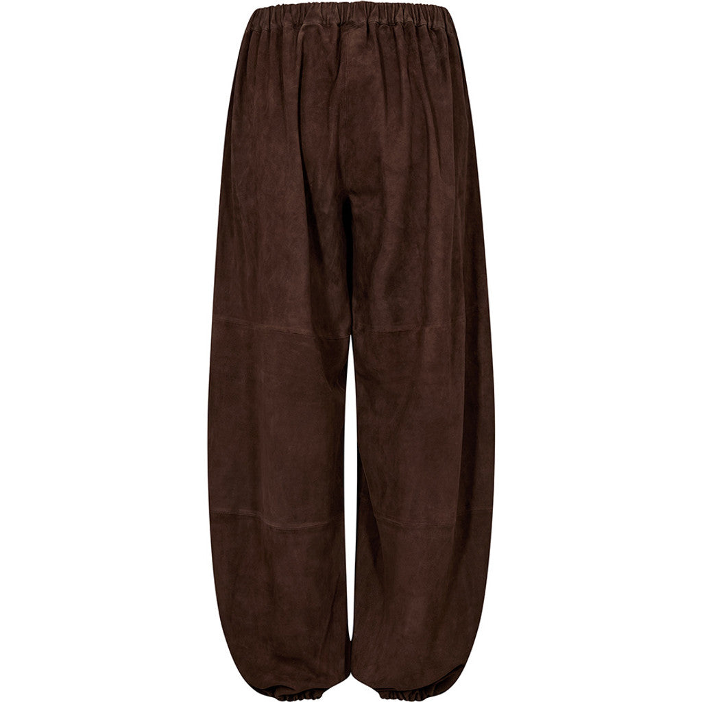 Depeche leather wear Ella balloon pants in soft suede Pants 067 Dusty brown