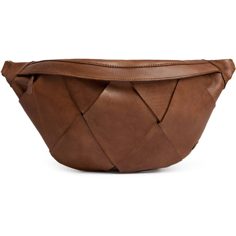 DEPECHE Exclusive handwoven bumbag Bumbag 294 Soft Cognac